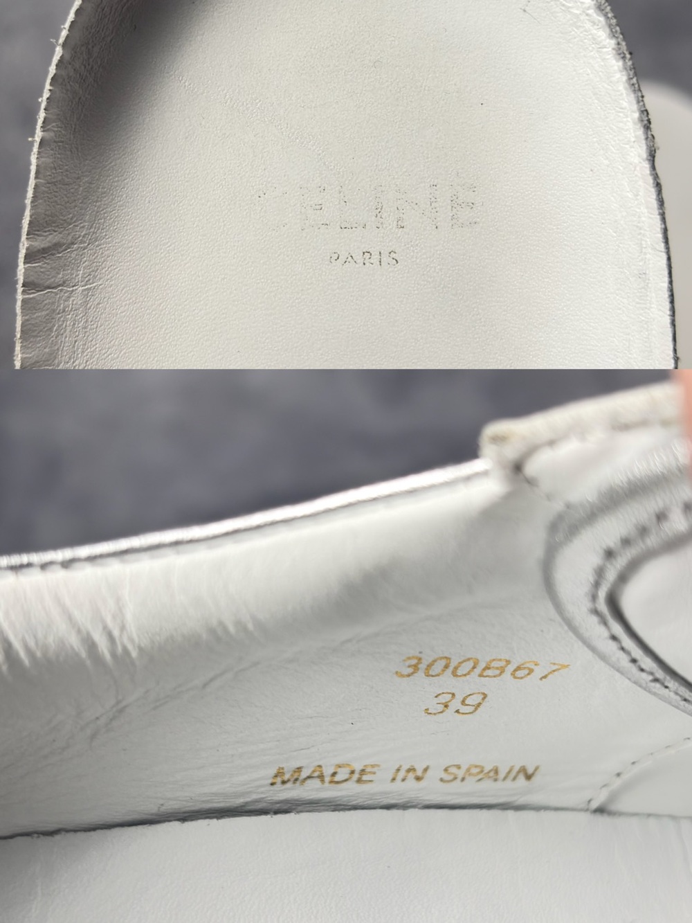 Celine by Hedi Slimane Triomphe TR01L Silver Logo Leather Low Top Sneakers - Picture 11 of 14